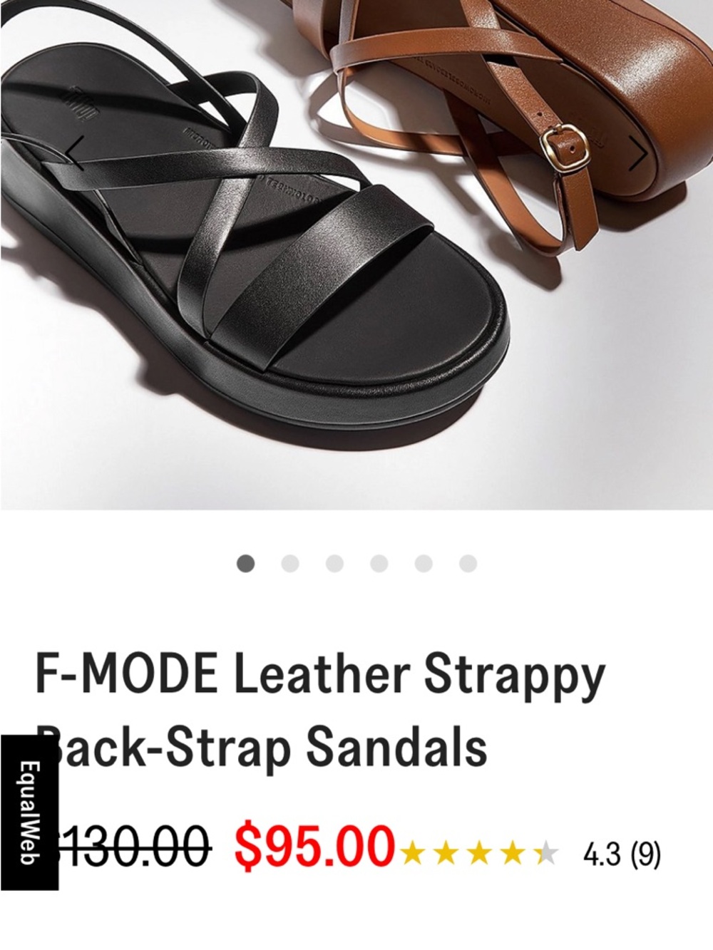 FitFlop Leather Crisscross Sandals - Brown - Picture 2 of 11